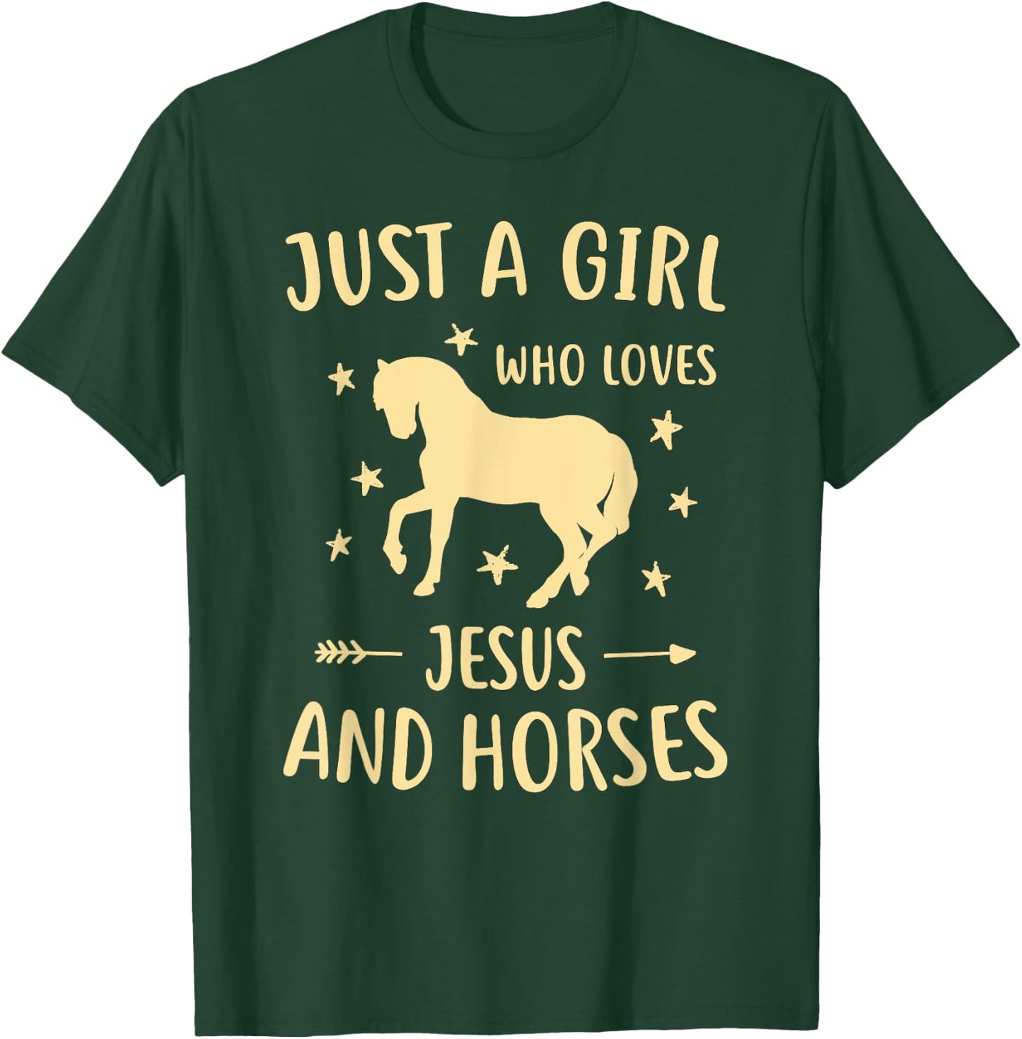 Horse Shirts Teen Girls Jesus And Horses T-Shirt - T-Shirt | Forest