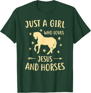 Horse Shirts Teen Girls Jesus And Horses T-Shirt - T-Shirt | Forest
