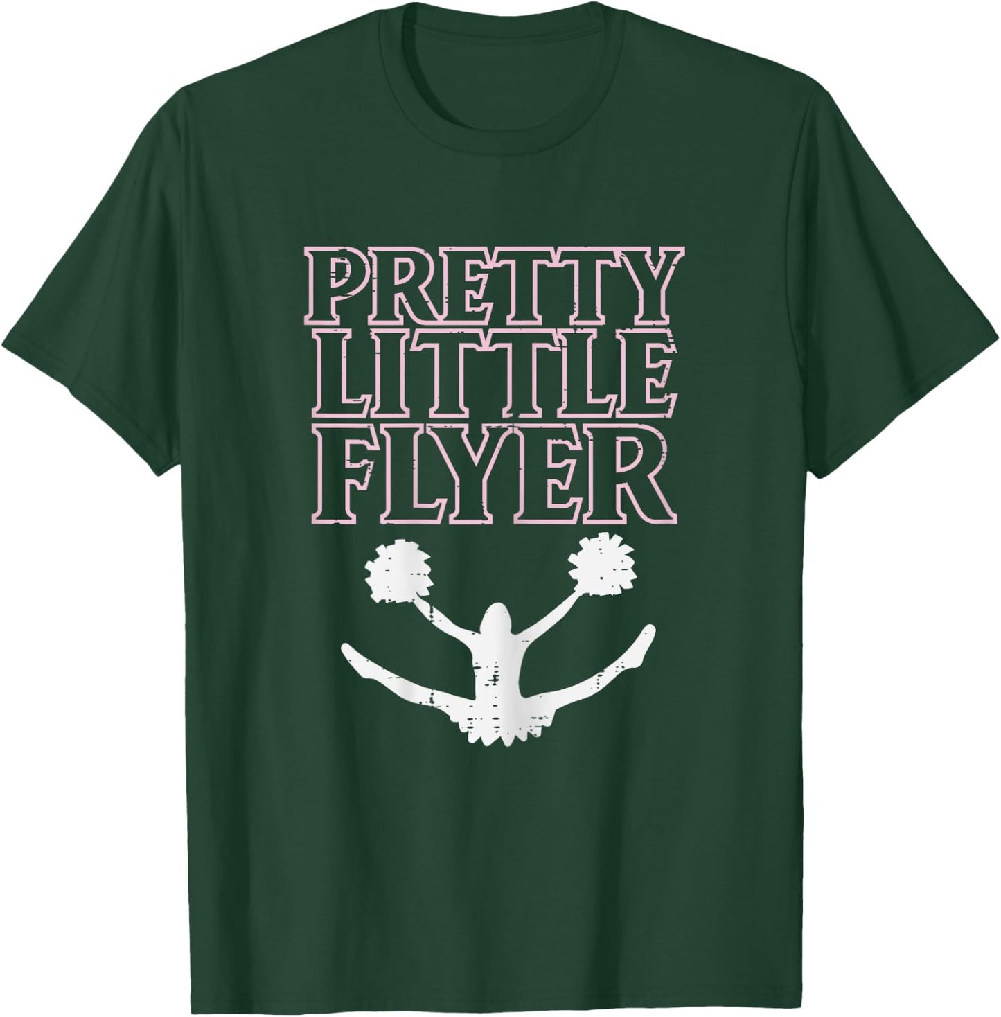 Cheerleader Pretty Little Flyer Cheerleading Women Girls Kid T-Shirt - T-Shirt | Forest