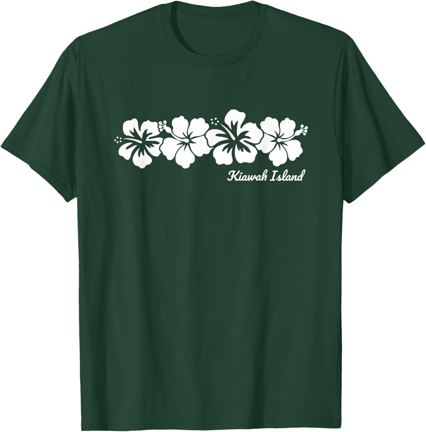 Kiawah Island South Carolina Hibiscus Flower Souvenir T-Shirt - T-Shirt | Forest