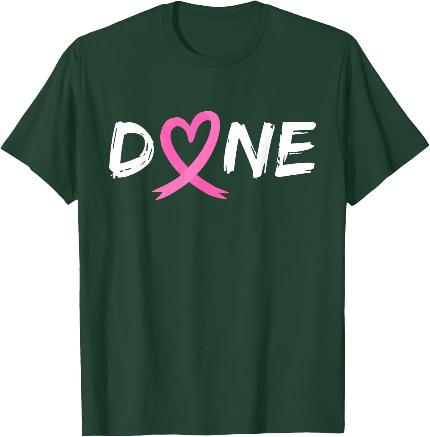 Done Last Day of Radiation Chemo Breast Cancer Love Heart T-Shirt - T-Shirt | Forest