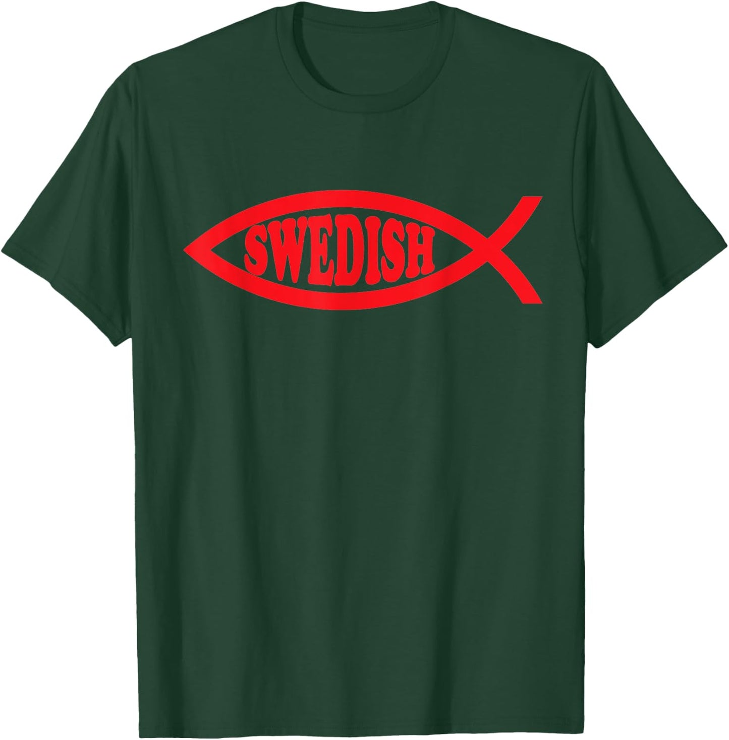 Swedish Fish Darwin Evolution Atheists Nonbeliever Gift T-Shirt - T-Shirt | Forest