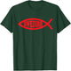 Swedish Fish Darwin Evolution Atheists Nonbeliever Gift T-Shirt - T-Shirt | Forest
