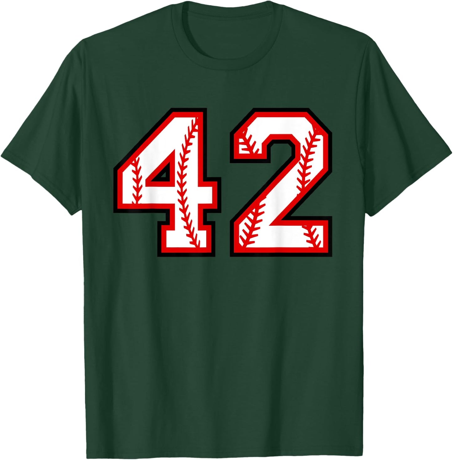 Baseball Number #42 T-Shirt - T-Shirt | Forest