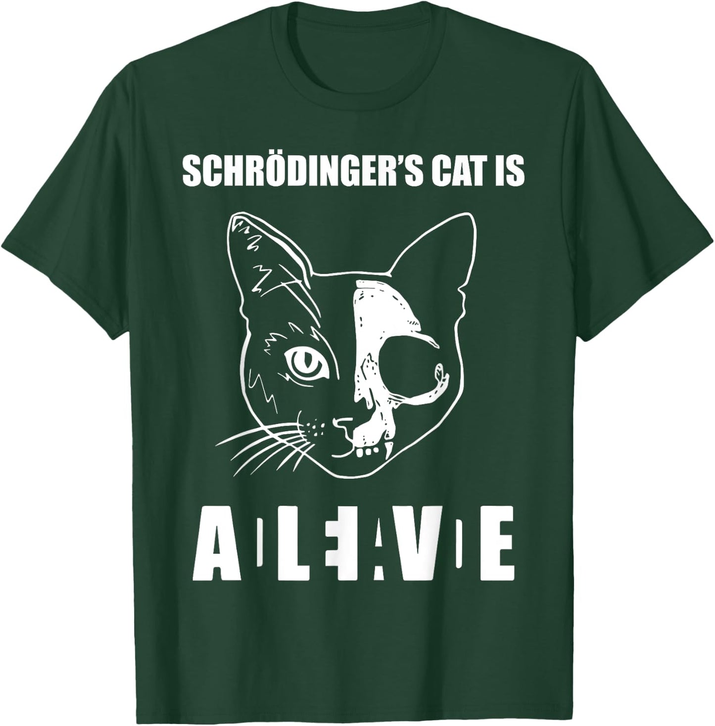 Schrödinger's Cat Dead & Alive Science Women T-Shirt - T-Shirt | Forest