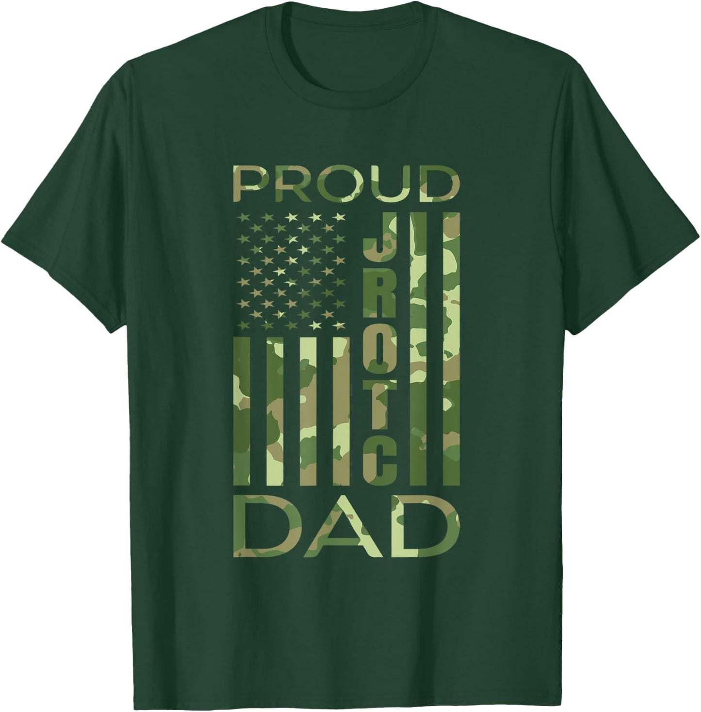 Proud JROTC Dad United States Junior ROTC T-Shirt - T-Shirt | Forest