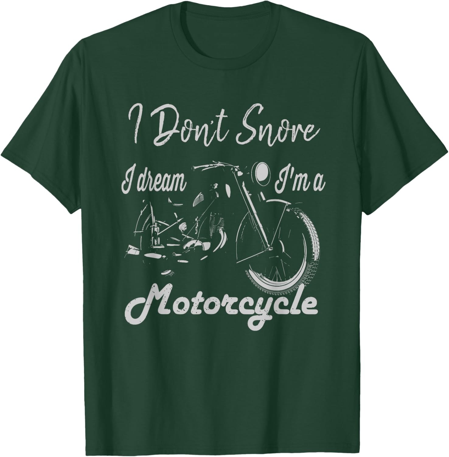Old Motorcycle Grandpa Dad Opa Daddy Father Day Gift T-Shirt - T-Shirt | Forest