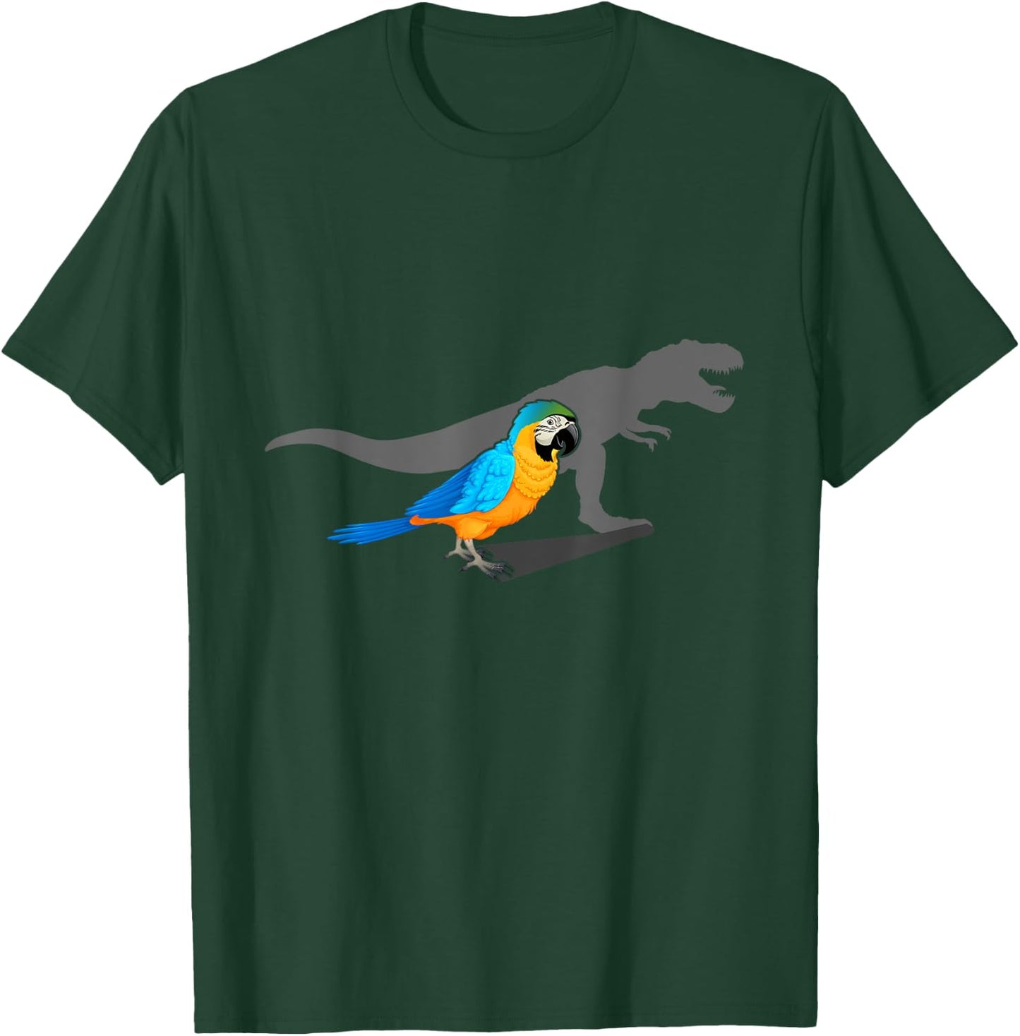 Macaw T-Rex Shirt Macaw Shirt Blue Yellow Hybrid Macaw T-Shirt - T-Shirt | Forest