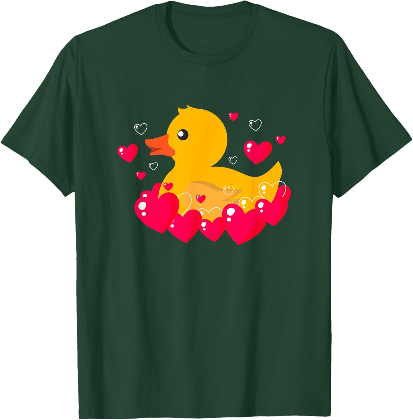 Yellow duck Rubber love Valentines day Funny men women kids T-Shirt - T-Shirt | Forest