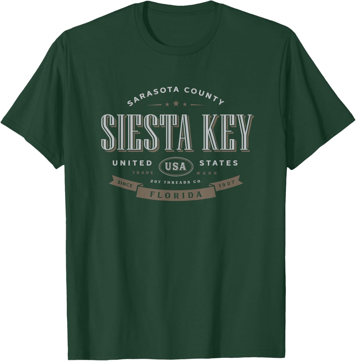 Siesta Key FL Florida Keys Vacation Souvenir T-Shirt - T-Shirt | Forest