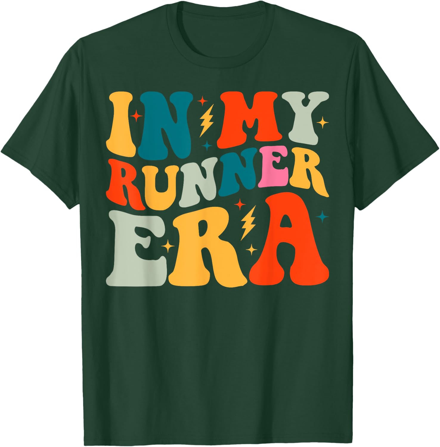 Groovy In My Runner Era Running T-Shirt - T-Shirt | Forest