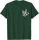 Checkered ASL Race Car Flag Retro Kids Teens Boys ASL T-Shirt - T-Shirt | Forest
