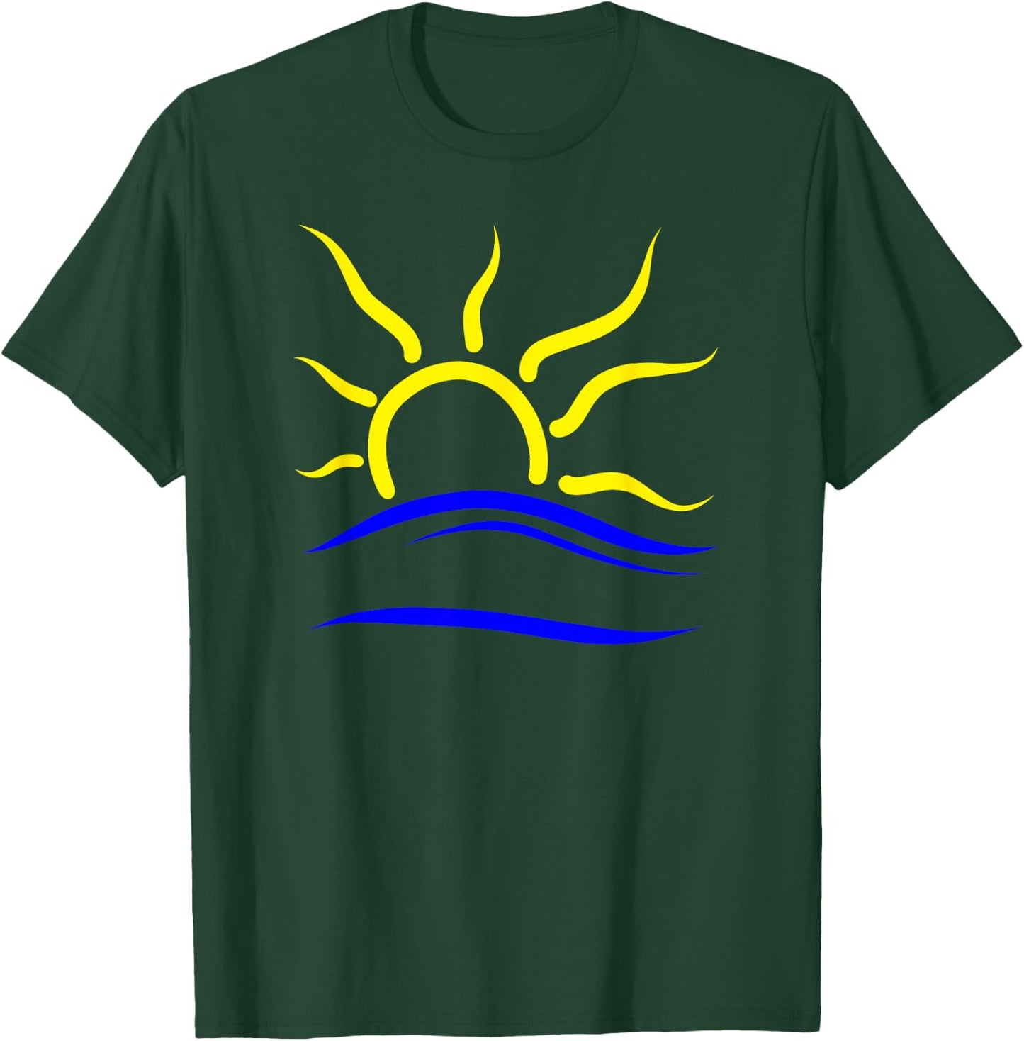 Naturist Symbol for Nudist Naturism | Universal Nudism Sun T-Shirt - T-Shirt | Forest