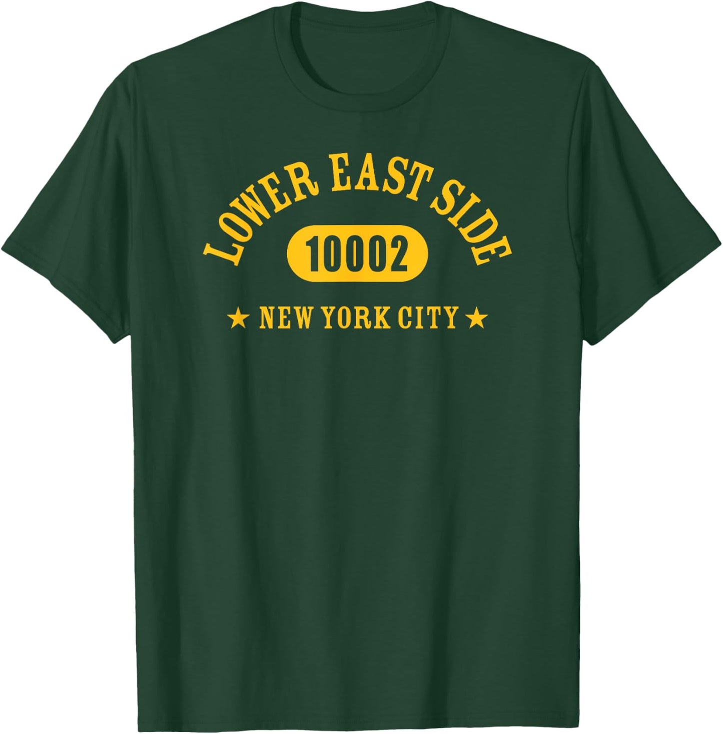 LOWER EAST SIDE NEW YORK CITY 10002 / NYC Athletic Design T-Shirt - T-Shirt | Forest