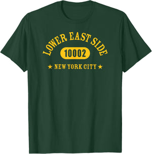 LOWER EAST SIDE NEW YORK CITY 10002 / NYC Athletic Design T-Shirt - T-Shirt | Forest