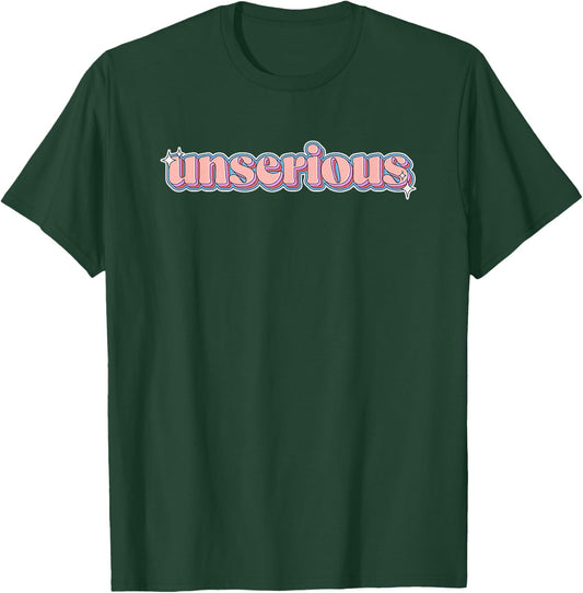 Unserious: Brainrot Meme Retro Sparkle Unserious T-Shirt - T-Shirt | Forest