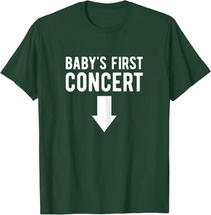 Baby's First Concert Mom To Be Music Concert Funny Pregnancy T-Shirt - T-Shirt | Forest