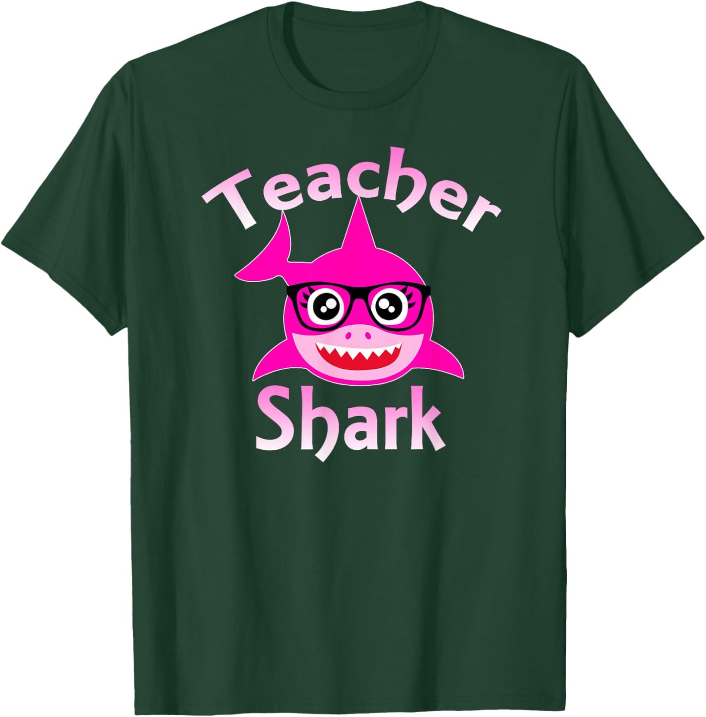 Teacher Shark Funny Female Teacher T-Shirt - T-Shirt | Forest