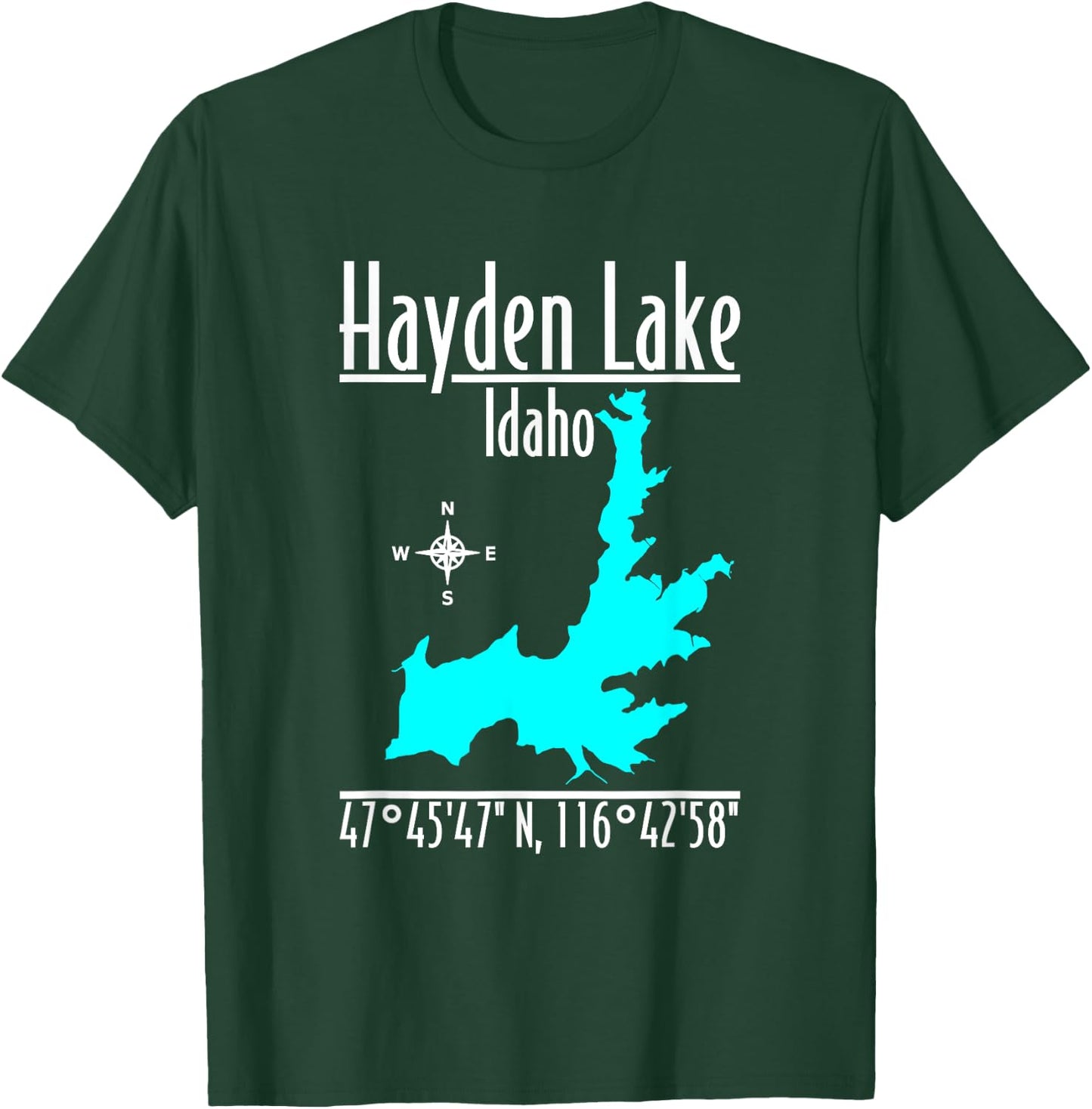 Modern Hayden Lake - Idaho T-Shirt - T-Shirt | Forest