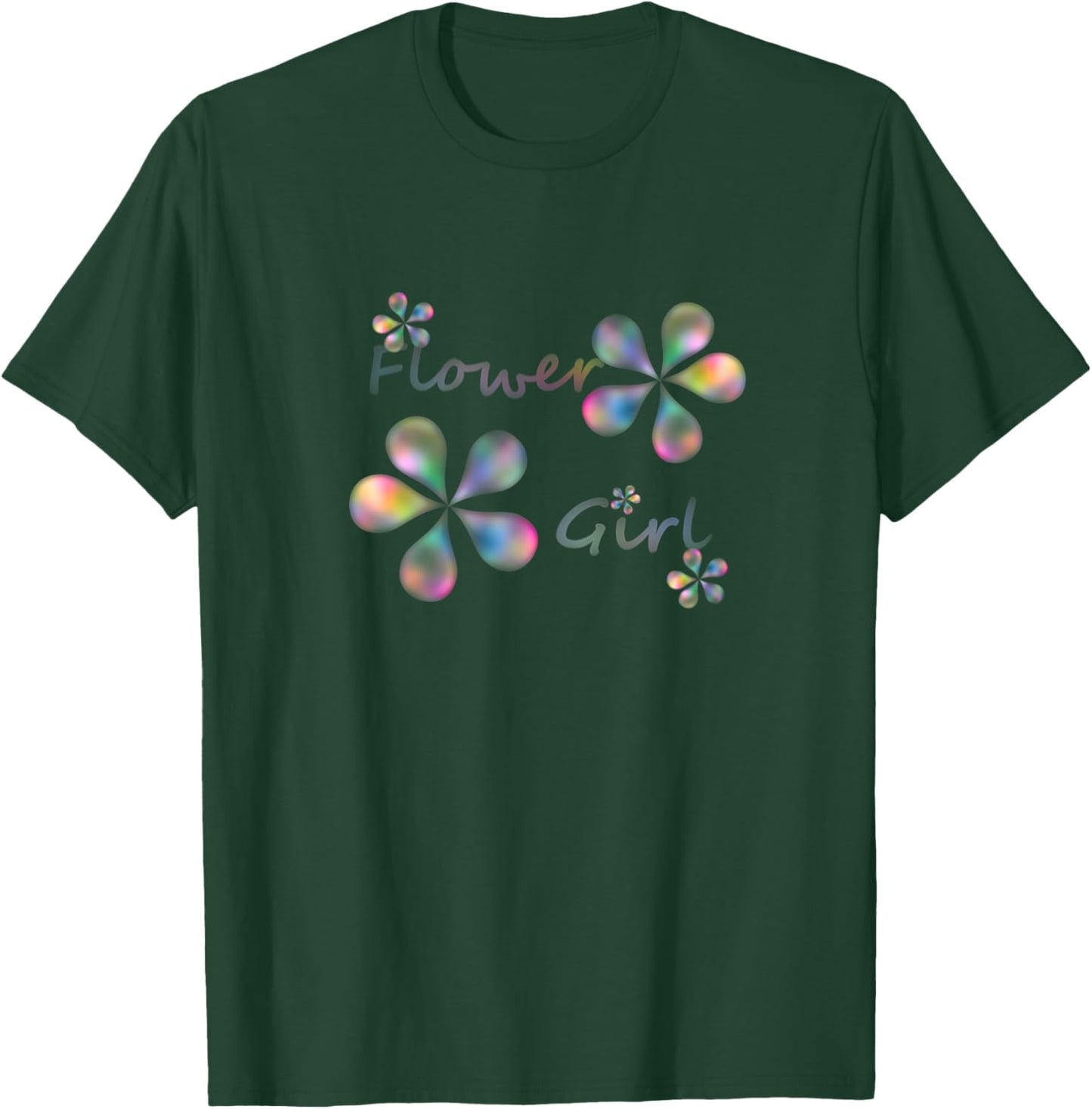 Flower Girl Rainbow Metallic Shirt T-Shirt - T-Shirt | Forest