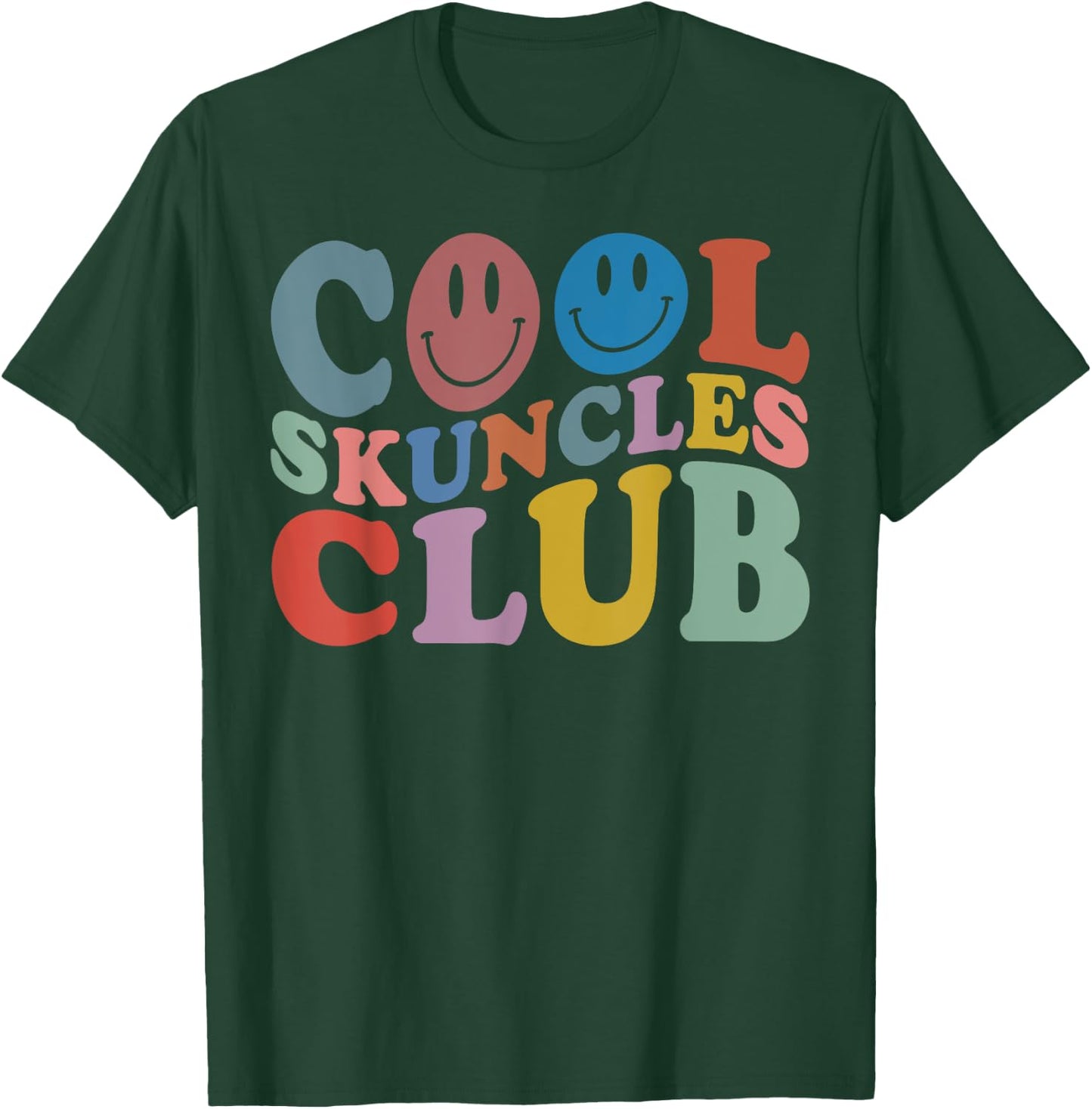 Retro Cool Skuncles Club, Cannabis Marijuana Cool Uncle T-Shirt - T-Shirt | Forest