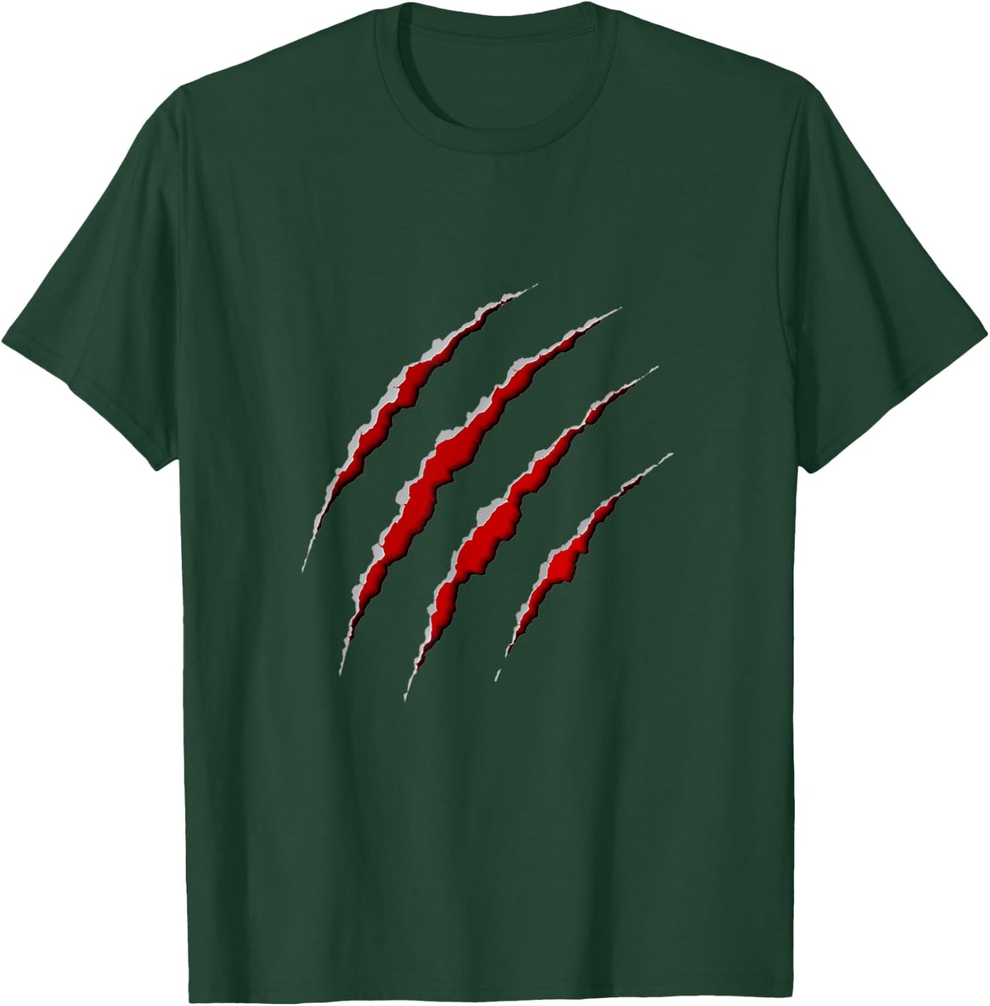 Clawed Scratches Wolf Tiger Lion Monster Claws Halloween T-Shirt - T-Shirt | Forest