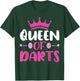Queen of Darts - Funny Dart Board and Dart Game Lover Women T-Shirt - T-Shirt | Forest
