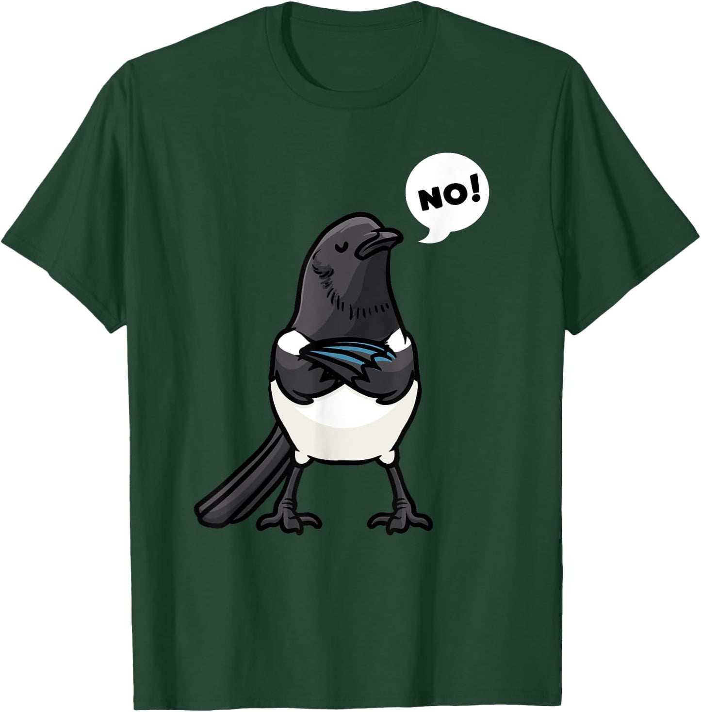 Eurasian Magpie Bird Common Magpie T-Shirt - T-Shirt | Forest