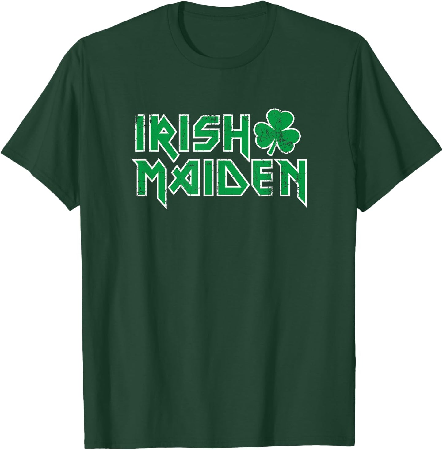 Irish Maiden, funny heavy rocker paddy maeve beer maid craic T-Shirt - T-Shirt | Forest