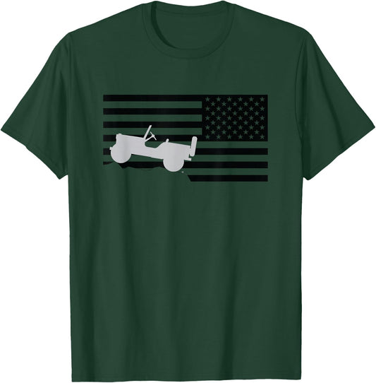 Jeep Flag Black T-Shirt - T-Shirt | Forest