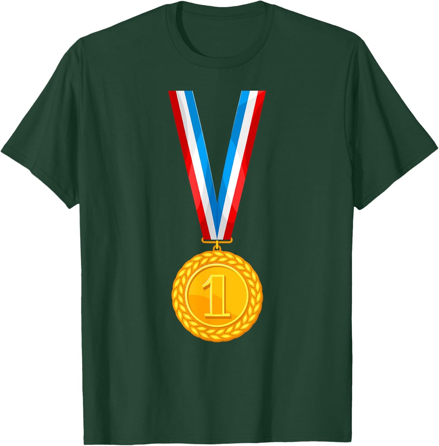 First Place Medal For Winners and Champions T-Shirt - T-Shirt | Forest