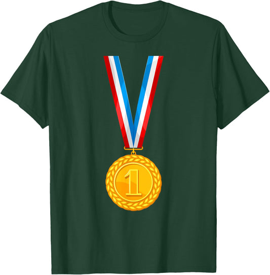 First Place Medal For Winners and Champions T-Shirt - T-Shirt | Forest