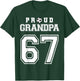 Number 67 Custom Proud Soccer Futbol Grandpa Personalized T-Shirt - T-Shirt | Forest