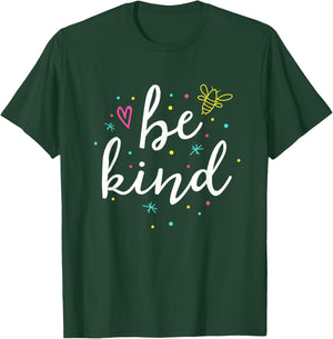Be Kind Teacher Gift Kindness Bee Kind Rainbow Counselor Men Women Girls Kids T-Shirt - T-Shirt | Forest
