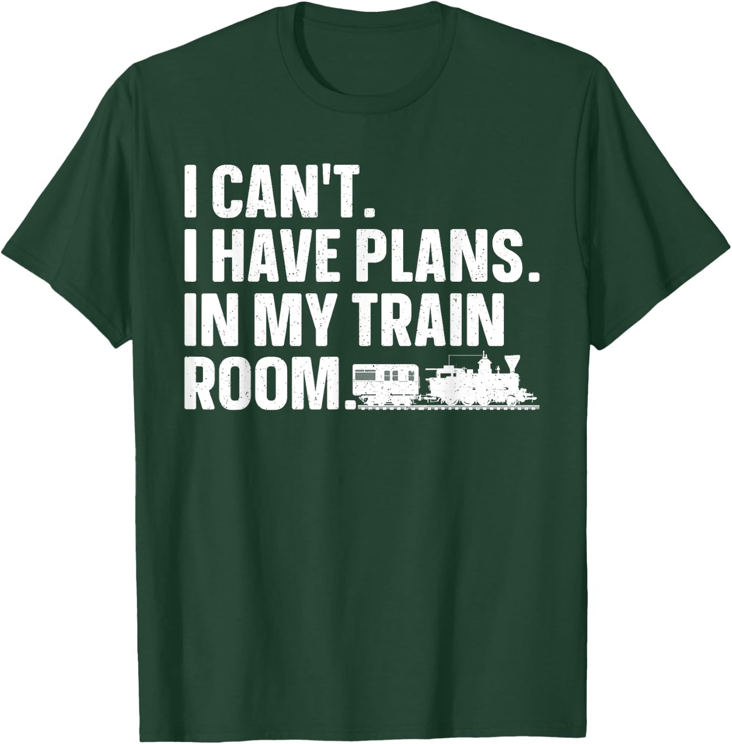 Funny Train Art Women Railroad Conductor Train Lover T-Shirt - T-Shirt | Forest