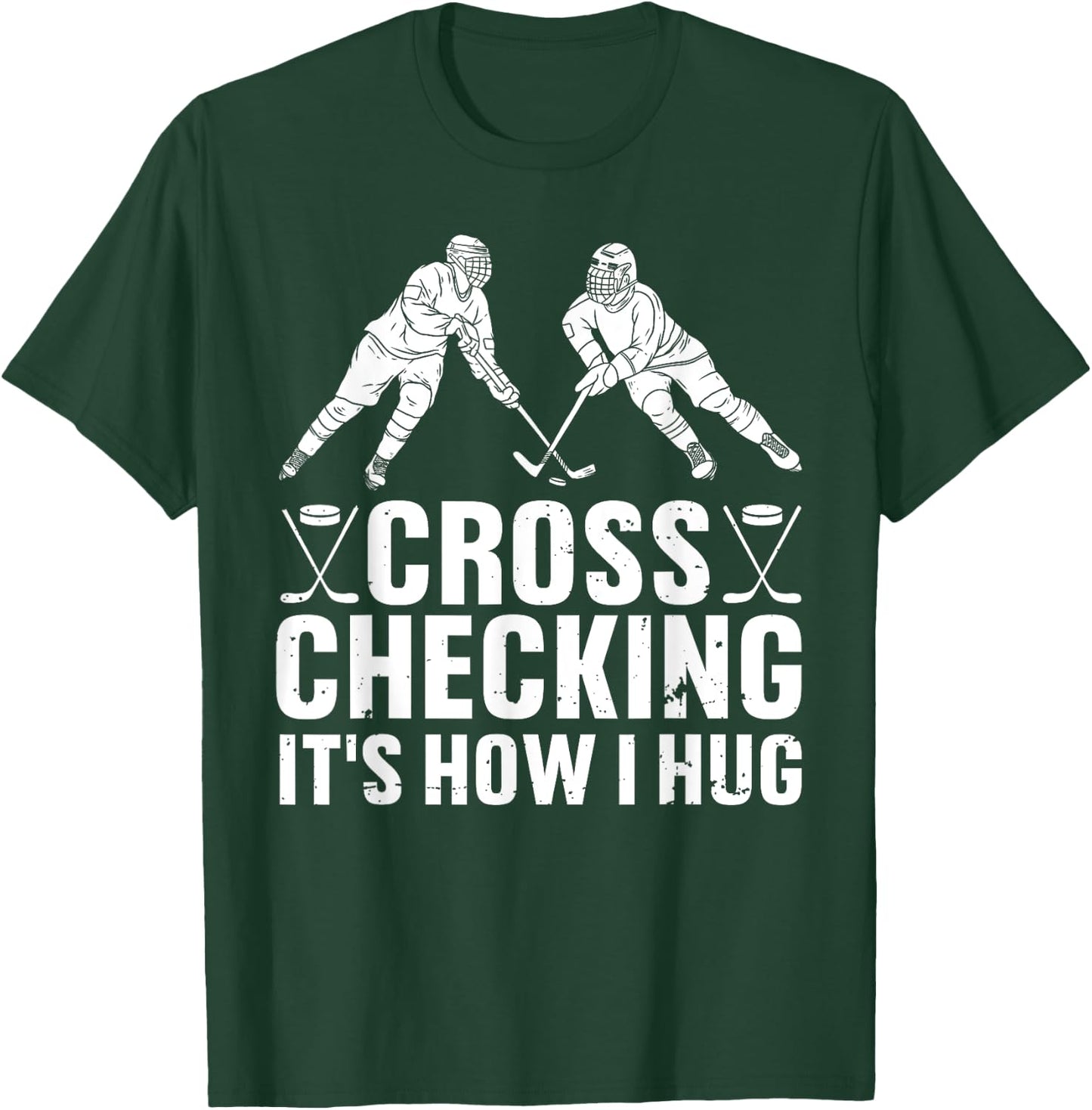 Cool Ice Hockey Art Men Women Boys Field Ice Hockey Lover T-Shirt - T-Shirt | Forest