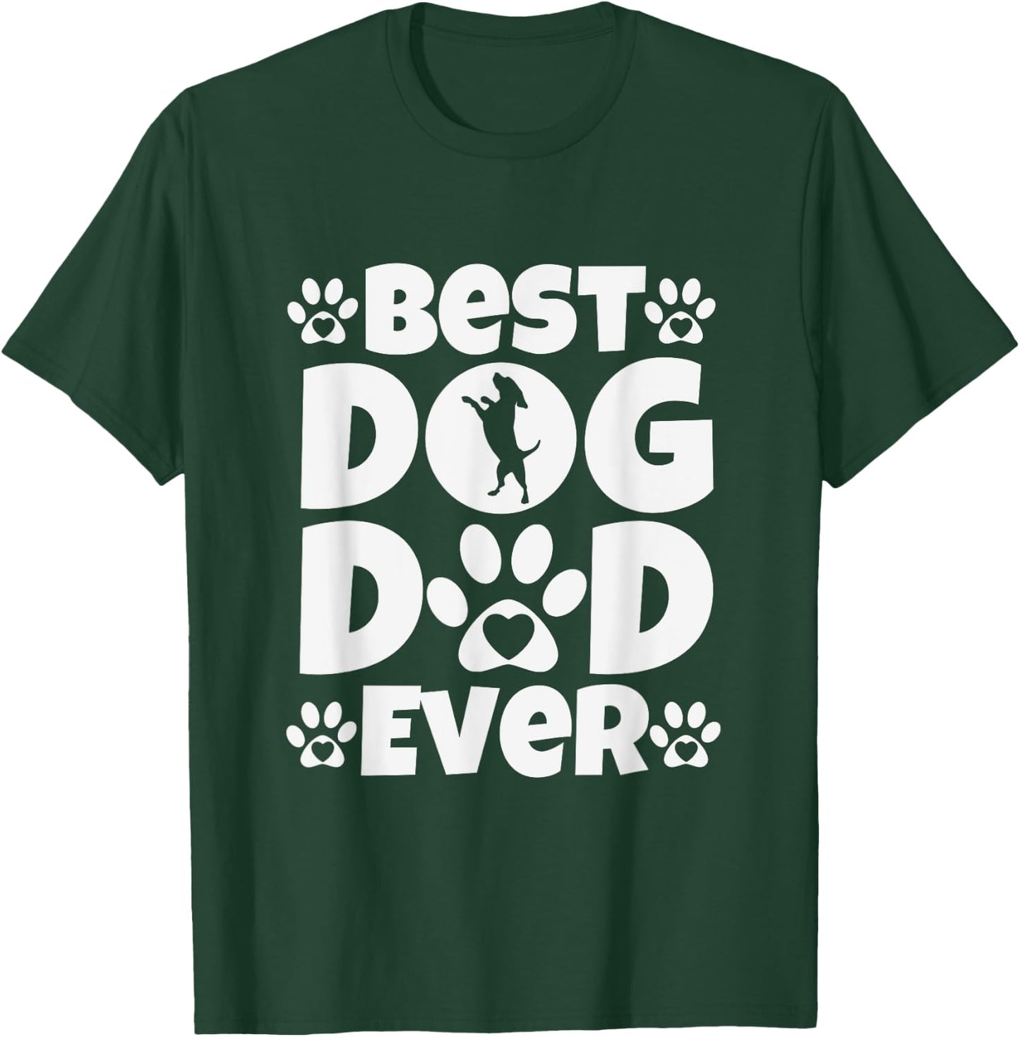 Best Dog Dad Ever - Fathers Day Present - Dog Loving Dad T-Shirt - T-Shirt | Forest