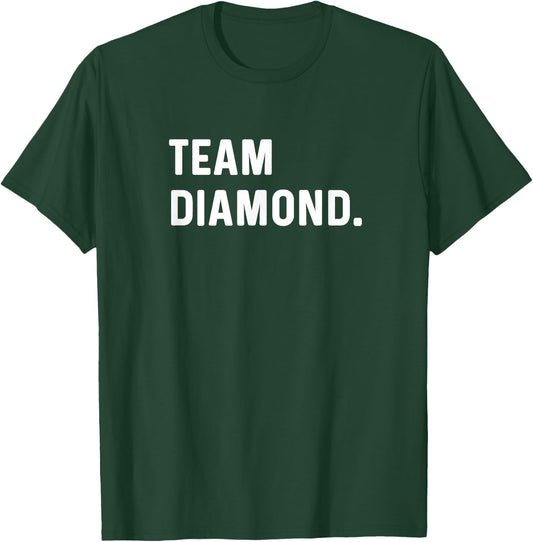Support Your Favorite Team by MJ - Team Diamond - Black Classic Fit Short Sleeve - Small T-Shirt - T-Shirt | Forest