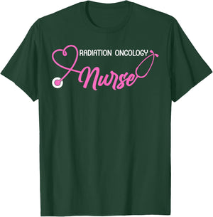 Radiation Oncology Nurse Appreciation - Adults Nurse Themed - Black, Small - Short Sleeve T-Shirt - T-Shirt | Forest
