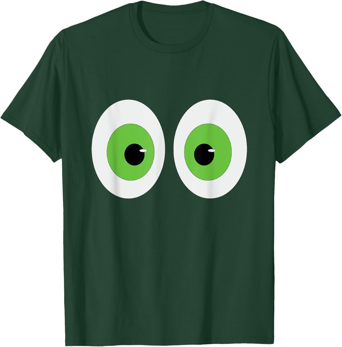 Two Big Green Eyeballs T-Shirt - T-Shirt | Forest