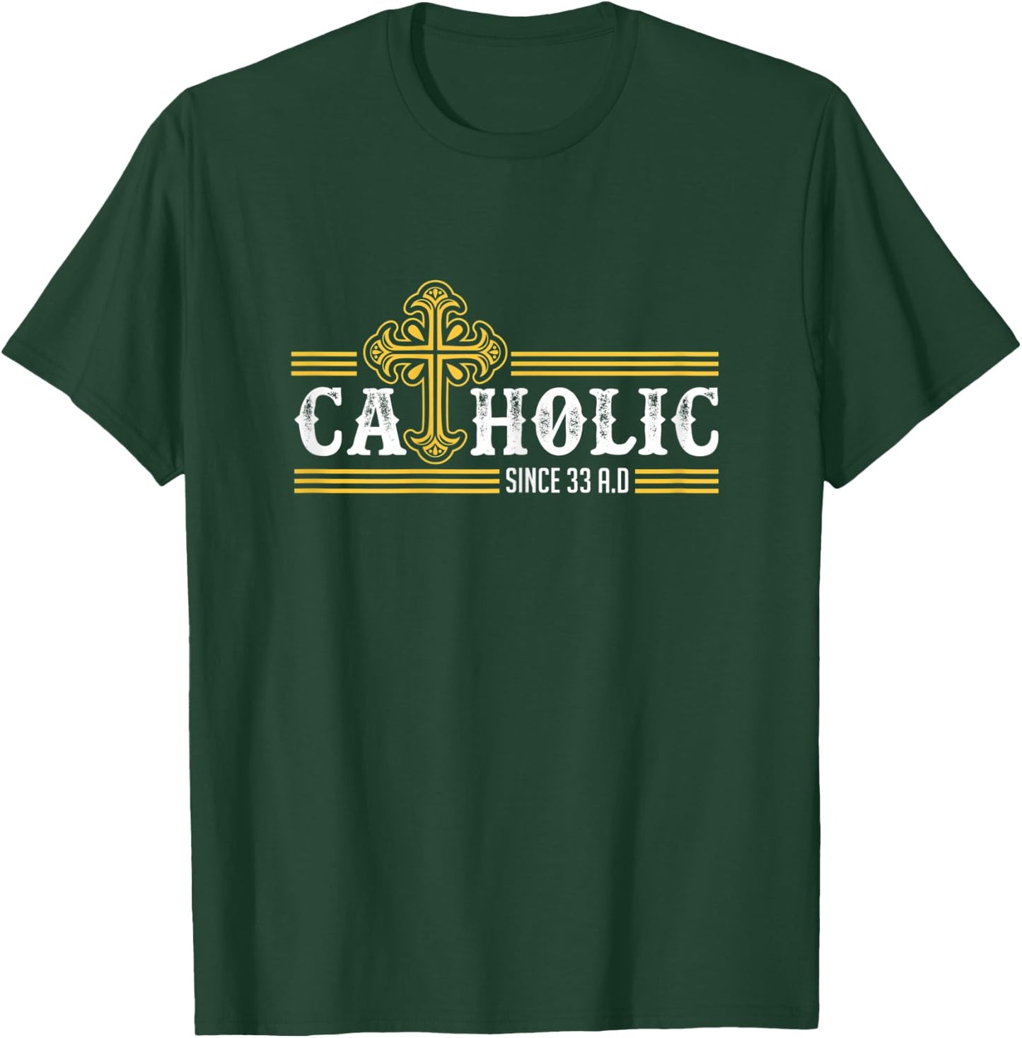 Catholic Since 33 AD Iron Resurrection & Divine Mercy T-Shirt - T-Shirt | Forest
