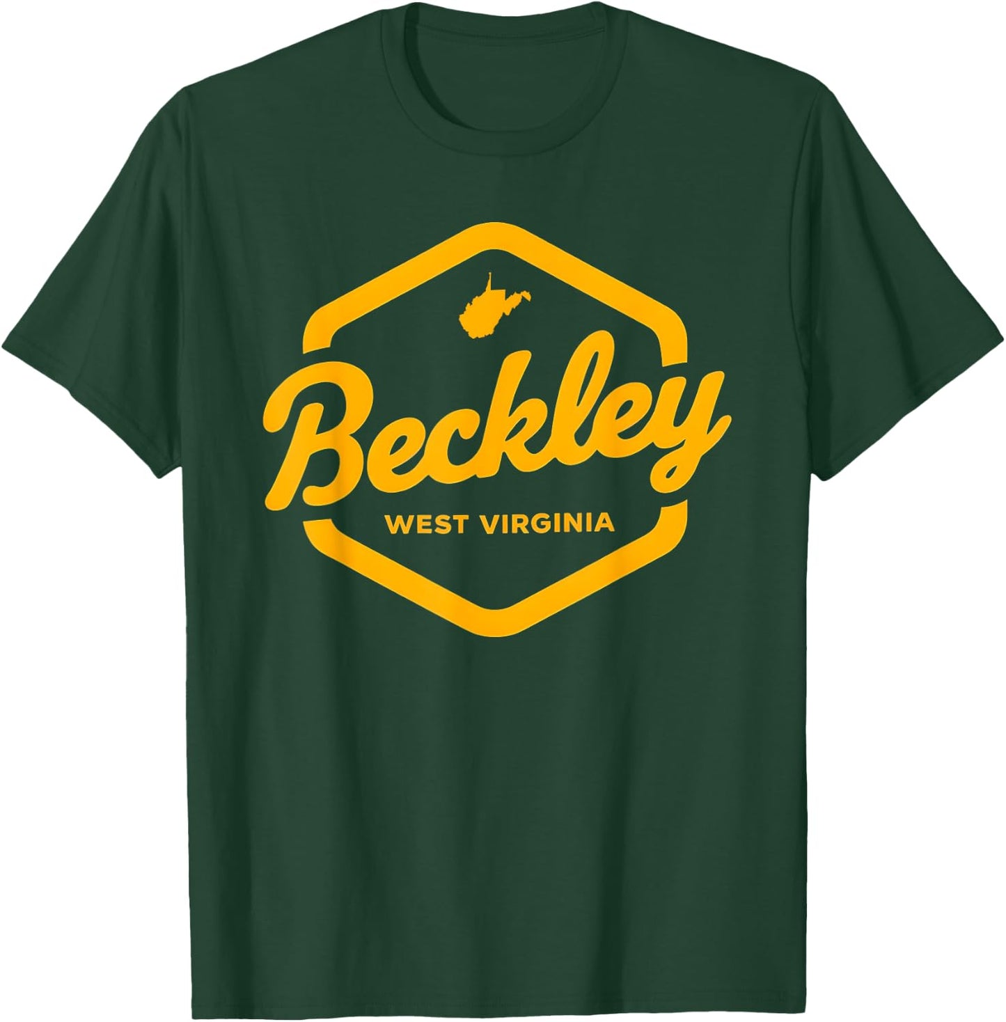 Beckley West Virginia Retro Badge WVA Smokeless Coal Capital T-Shirt - T-Shirt | Forest