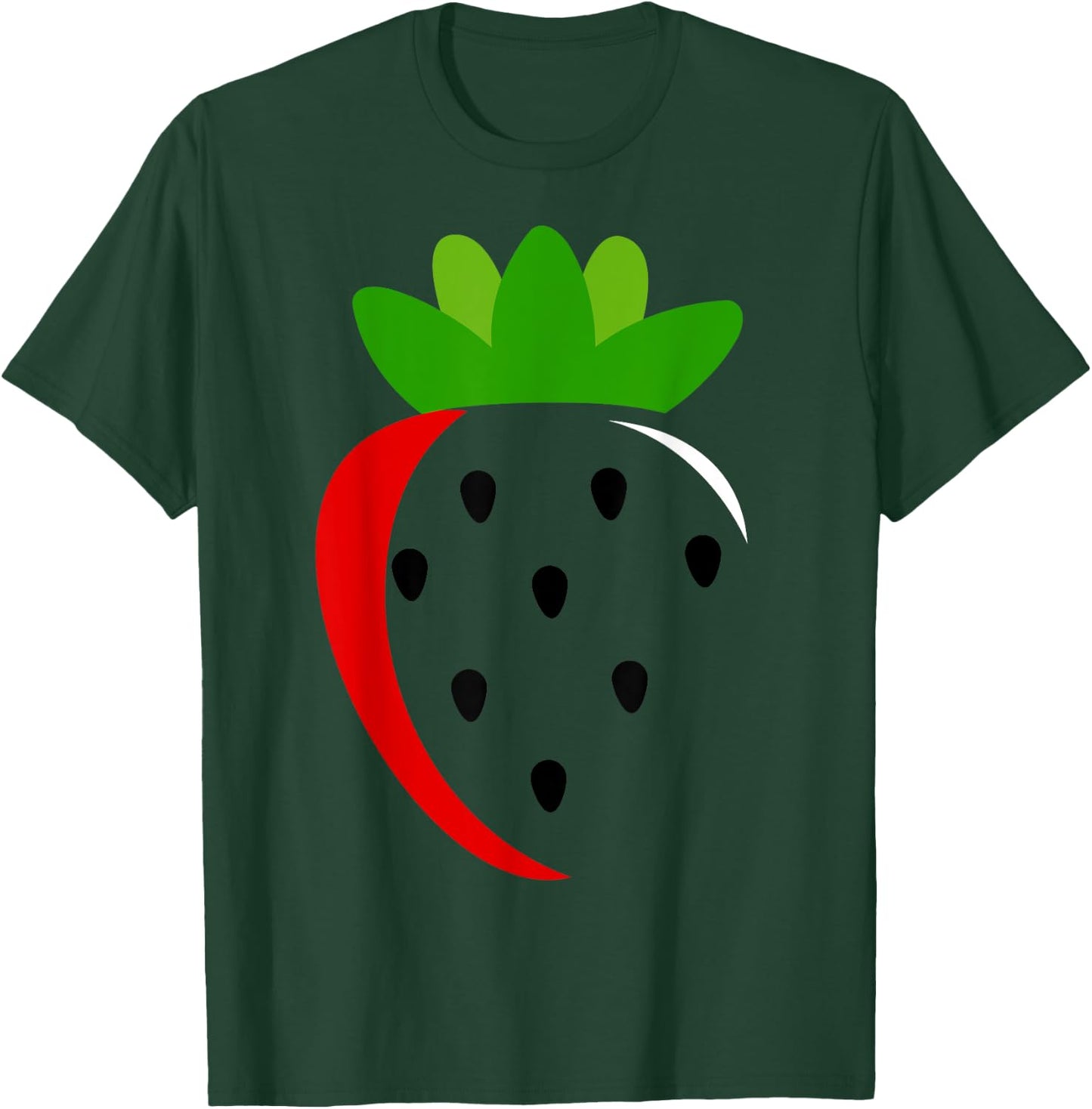Big Strawberry Costume Cute Easy Fruit Halloween Gift T-Shirt - T-Shirt | Forest