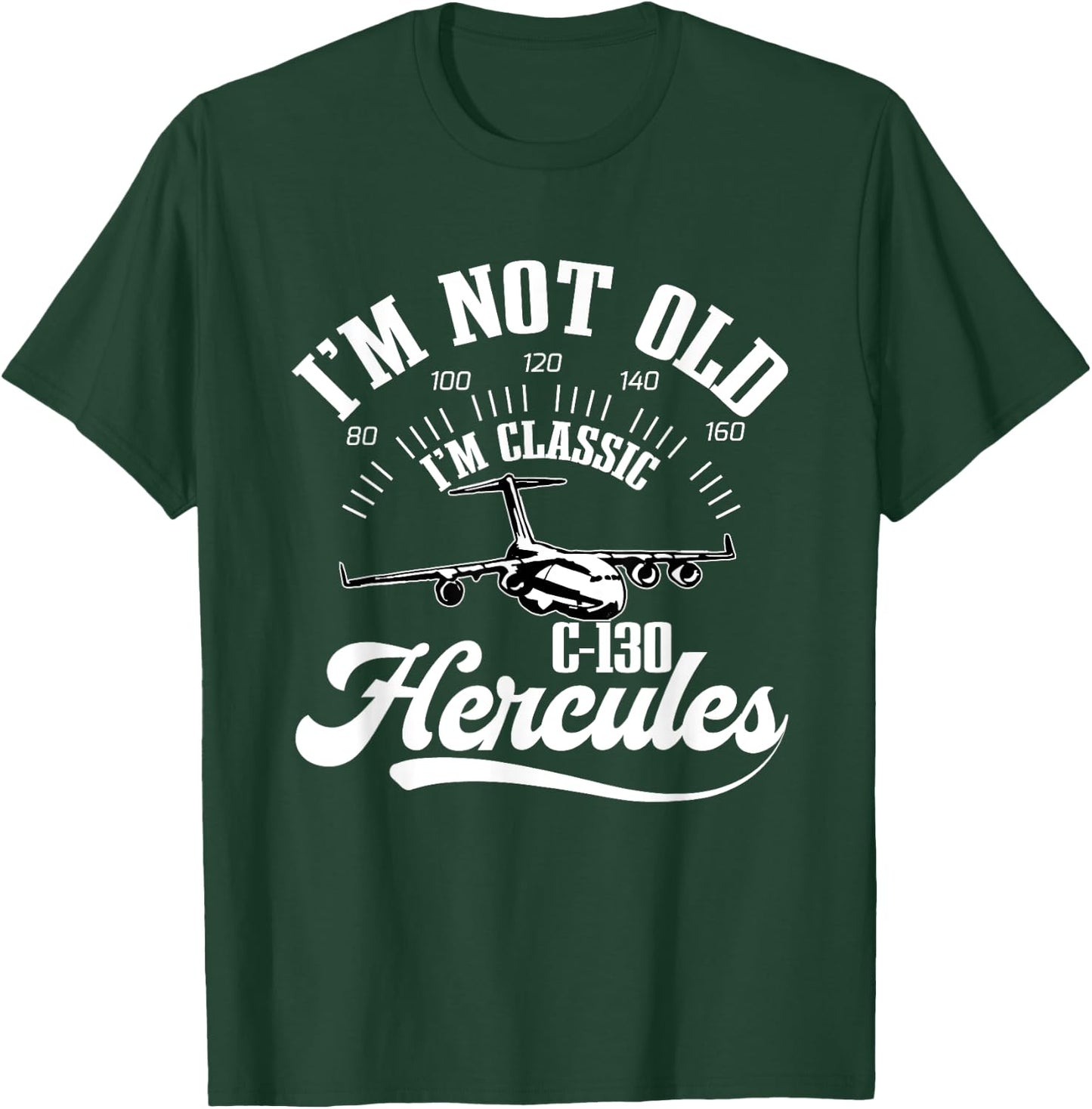 C-130 Hercules American USA Military Airplane , Small, Black T-Shirt - T-Shirt | Forest