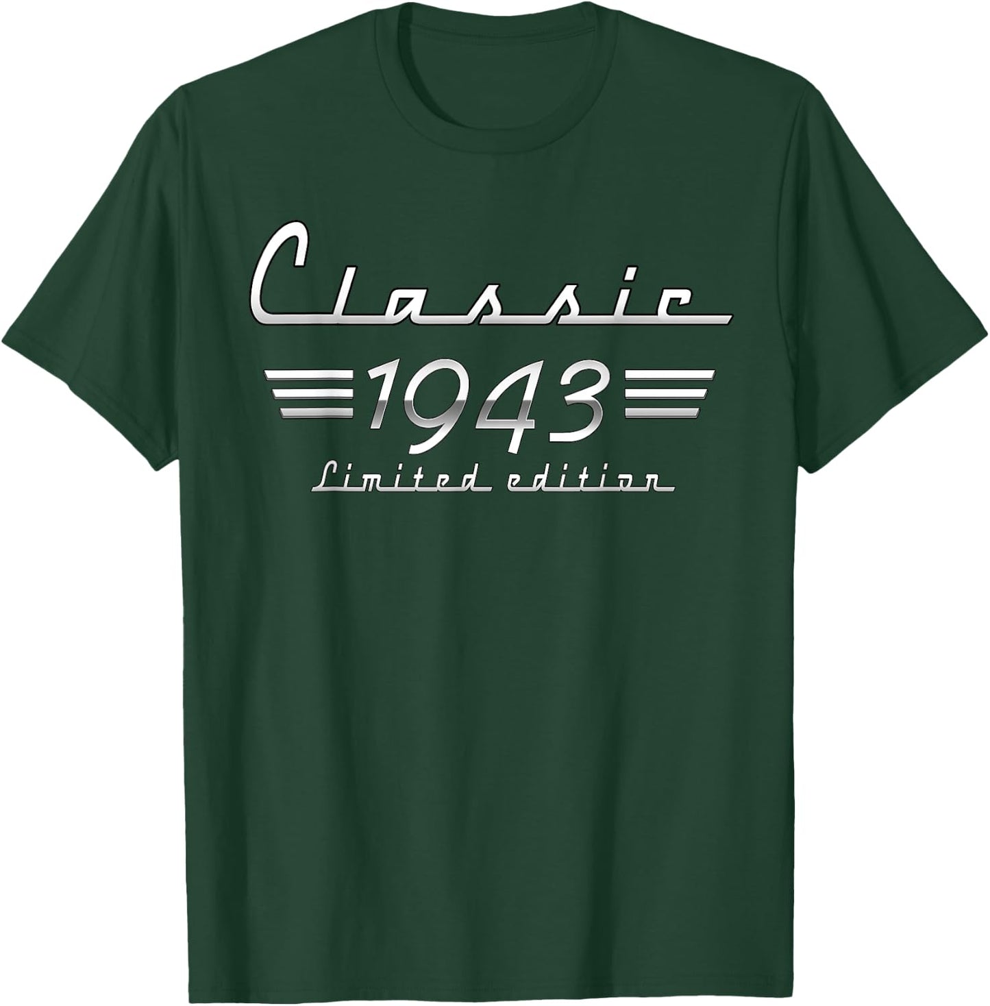 82 Year Old Gift Classic 1943 Limited Edition 82nd Birthday T-Shirt - T-Shirt | Forest