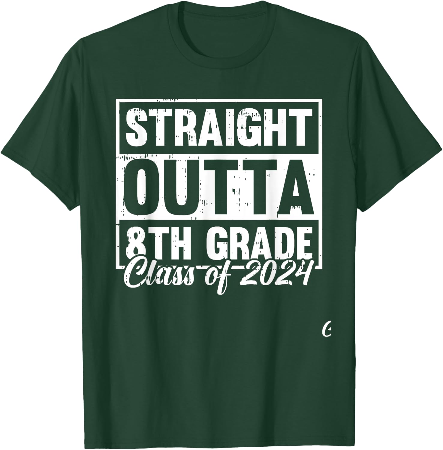 Straight Outta 8Th Grade Class Of 2024 Graduation Graduate T-Shirt - T-Shirt | Forest