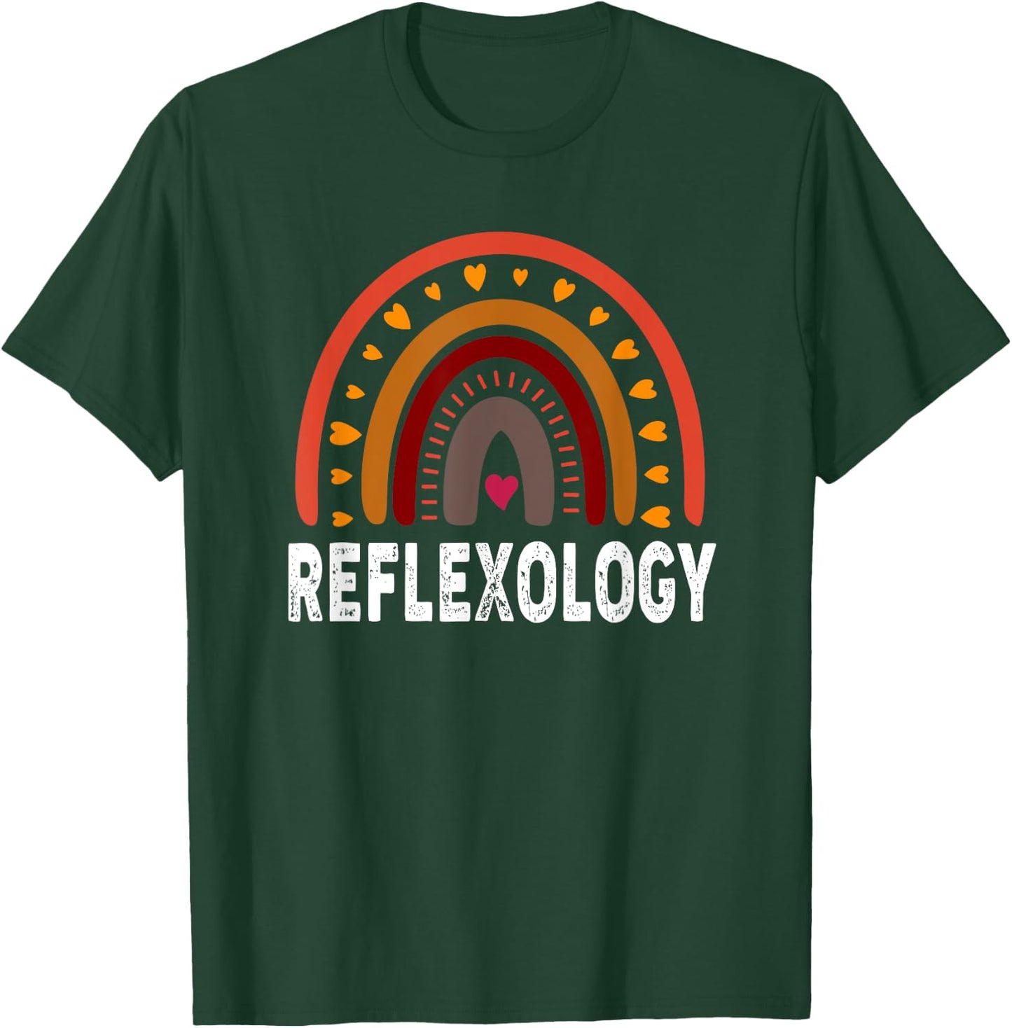 Reflexology Colorful Rainbow Design for Therapists T-Shirt - T-Shirt | Forest