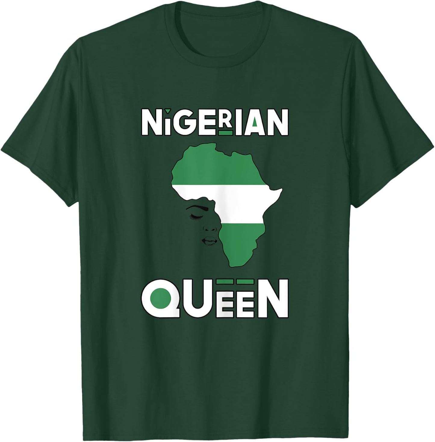 Nigerian Queen Shirt Nigeria Flag Africa Nigerian Pride T-Shirt - T-Shirt | Forest