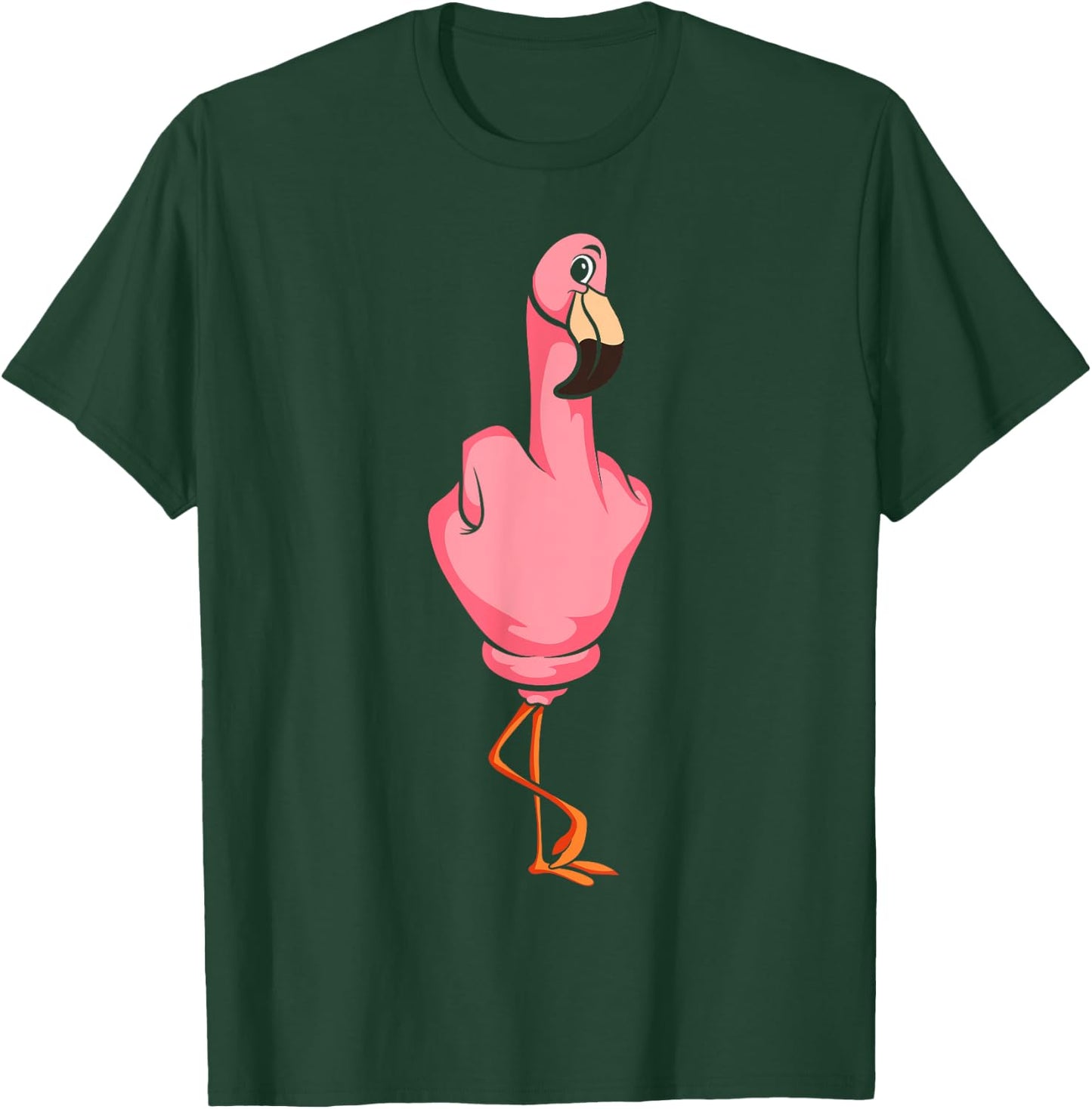 Middle Finger Flamingo T-Shirt - T-Shirt | Forest