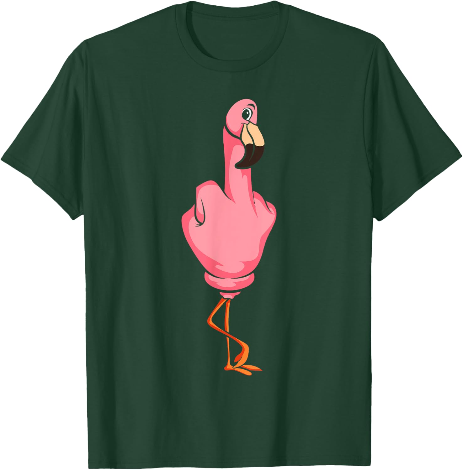 Middle Finger Flamingo T-Shirt - T-Shirt | Forest